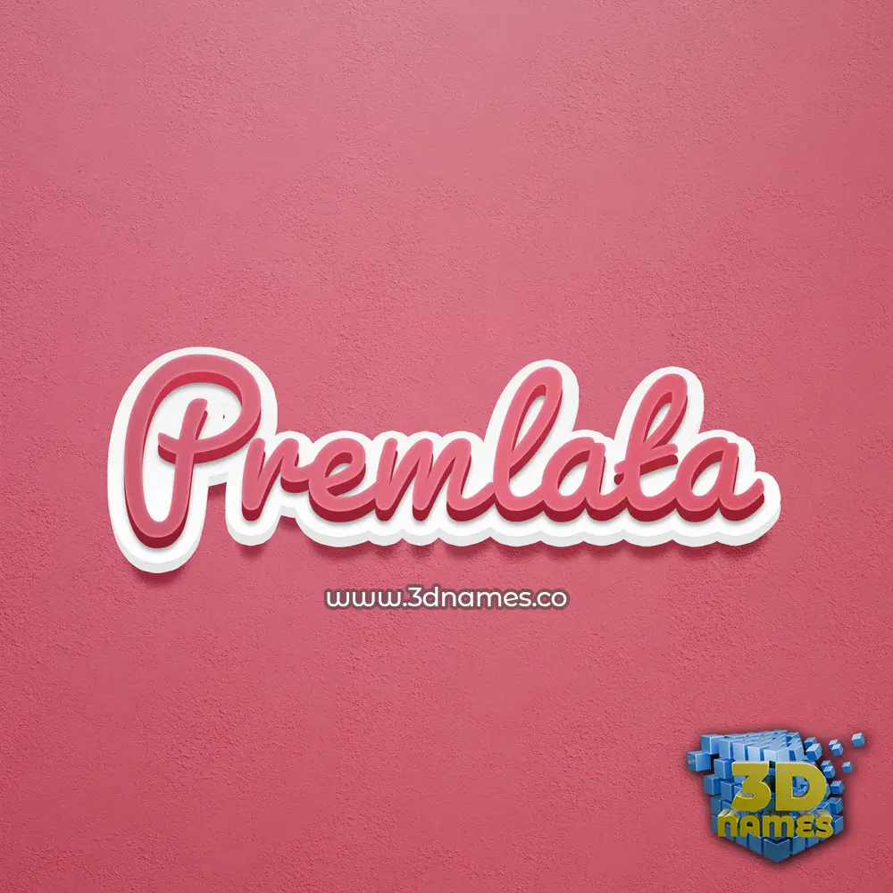premlata in Red Scribble style - 3D name wallpaper