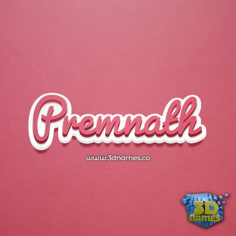 premnath in Red Scribble style - 3D name wallpaper