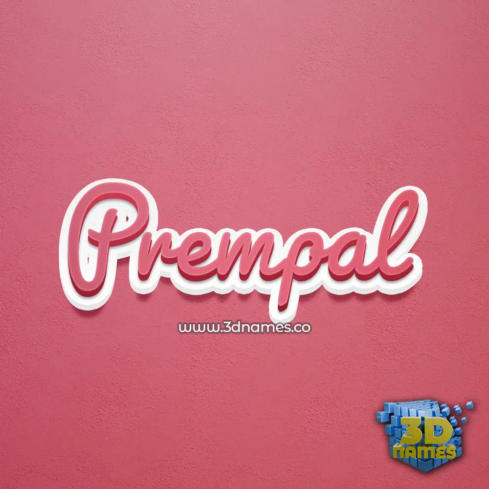 prempal in Red Scribble style - 3D name wallpaper