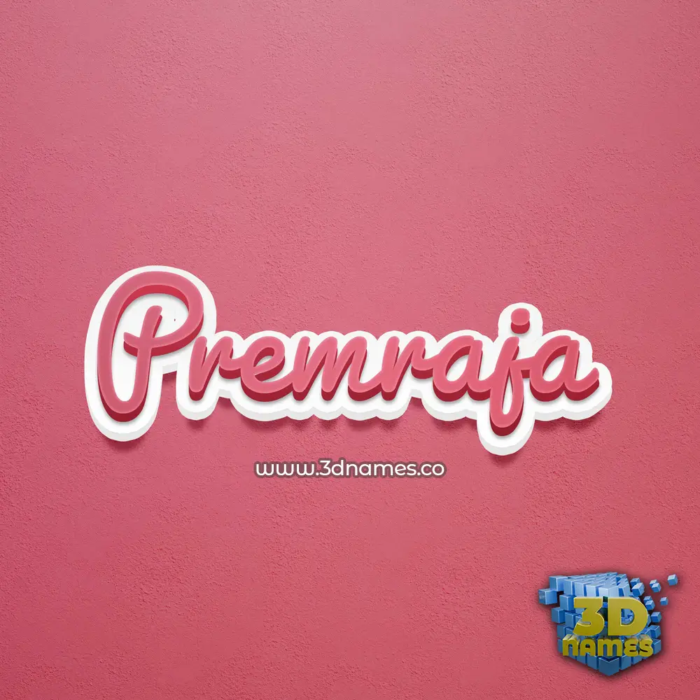 premraja in Red Scribble style - 3D name wallpaper