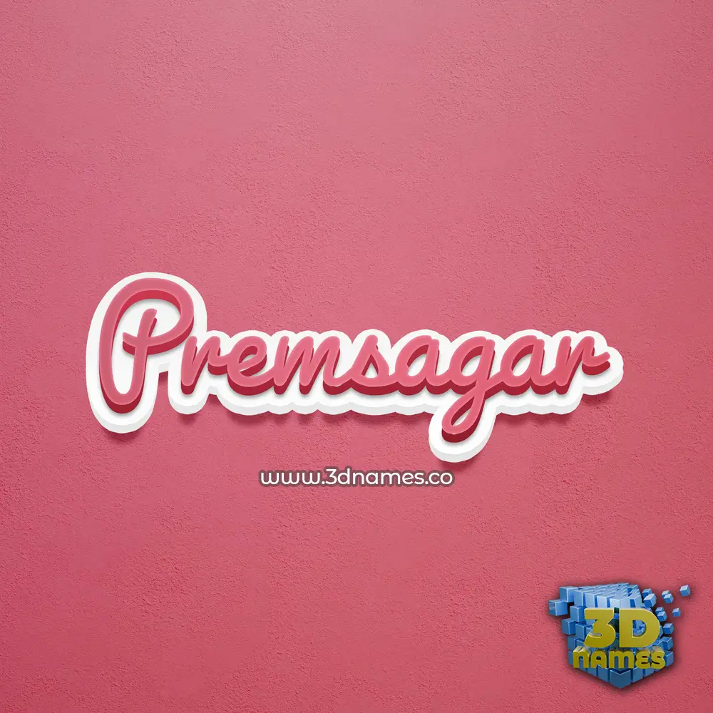 premsagar in Red Scribble style - 3D name wallpaper
