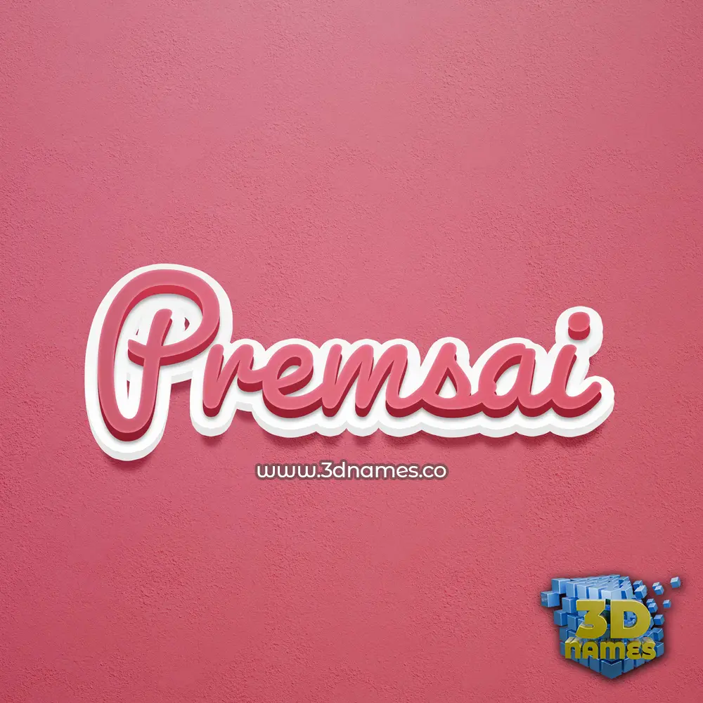 premsai in Red Scribble style - 3D name wallpaper