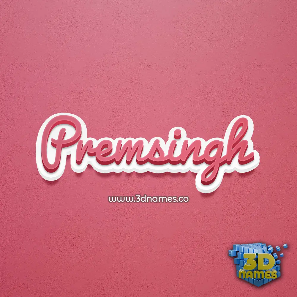 premsingh in Red Scribble style - 3D name wallpaper