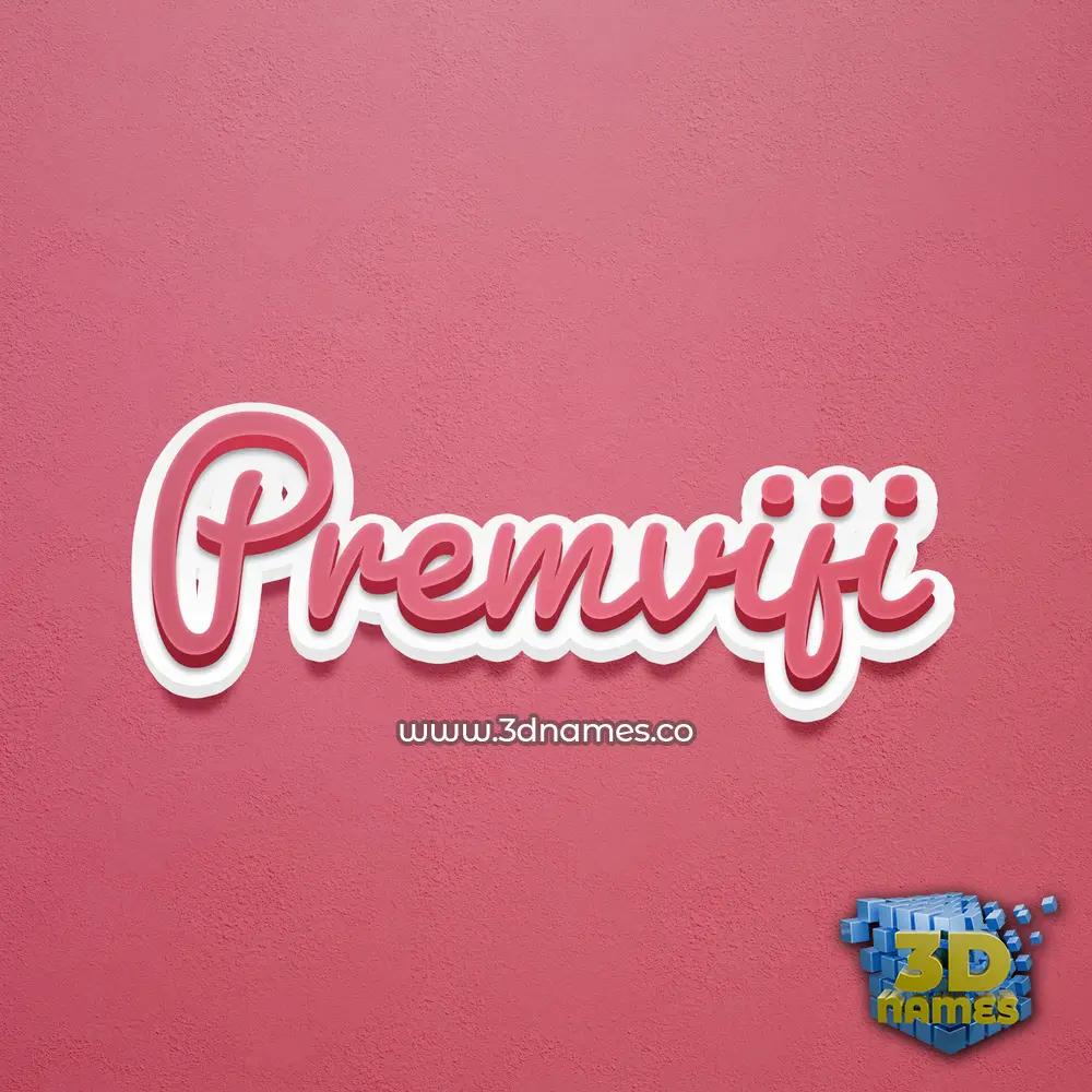 premviji in Red Scribble style - 3D name wallpaper