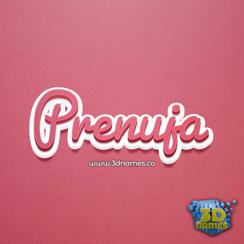 prenuja in Red Scribble style - 3D name wallpaper