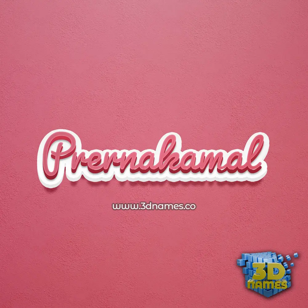 prernakamal in Red Scribble style - 3D name wallpaper
