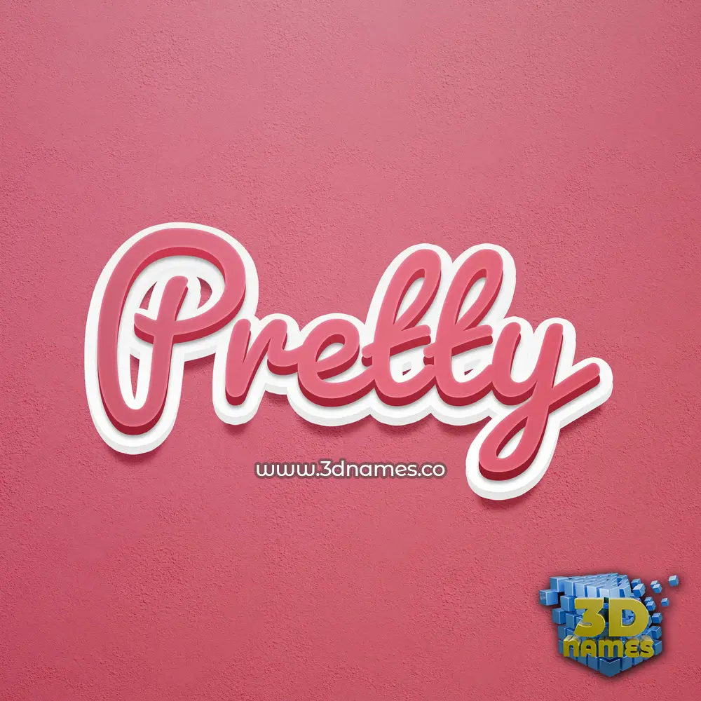 pretty in Red Scribble style - 3D name wallpaper