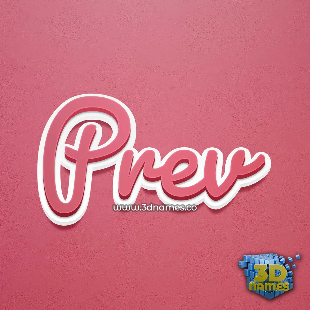 prev in Red Scribble style - 3D name wallpaper