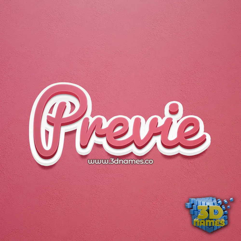 previe in Red Scribble style - 3D name wallpaper