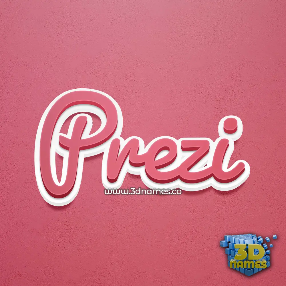 prezi in Red Scribble style - 3D name wallpaper