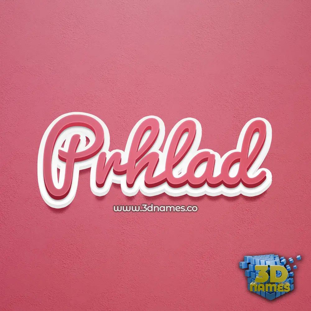 prhlad in Red Scribble style - 3D name wallpaper