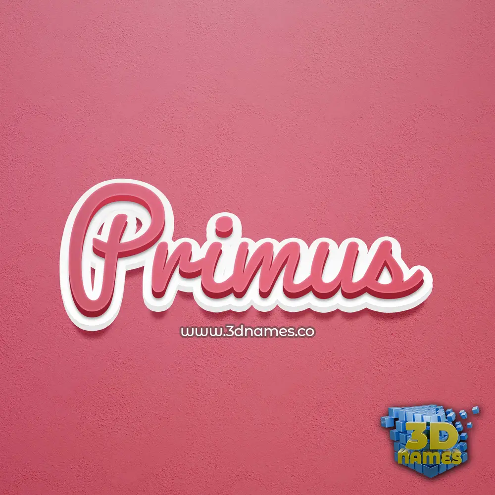 primus in Red Scribble style - 3D name wallpaper