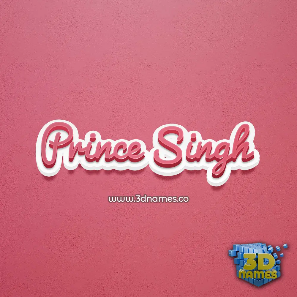 prince singh in Red Scribble style - 3D name wallpaper