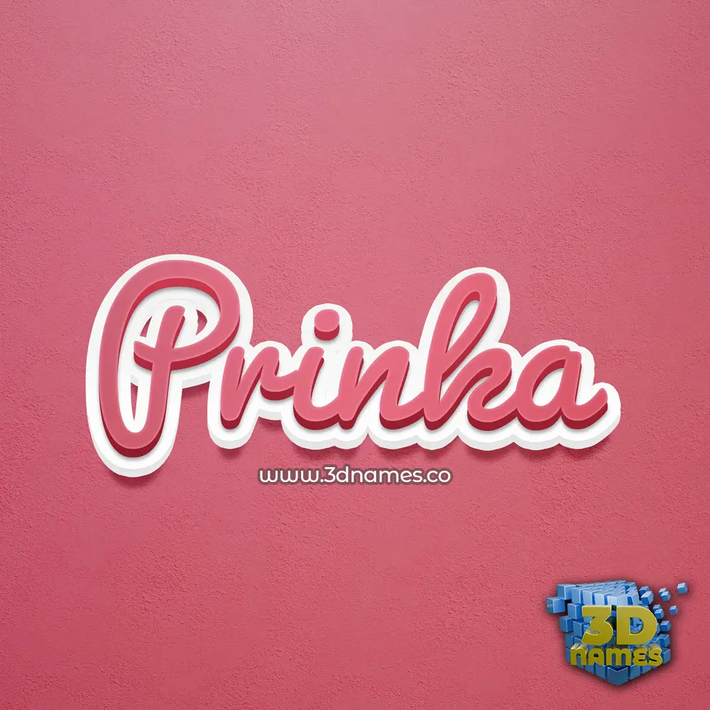 prinka in Red Scribble style - 3D name wallpaper