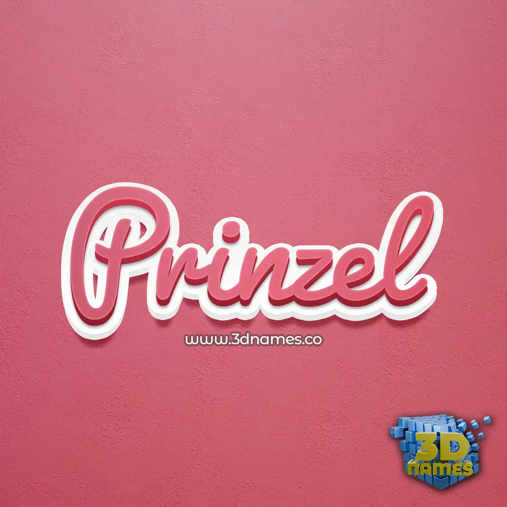 prinzel in Red Scribble style - 3D name wallpaper