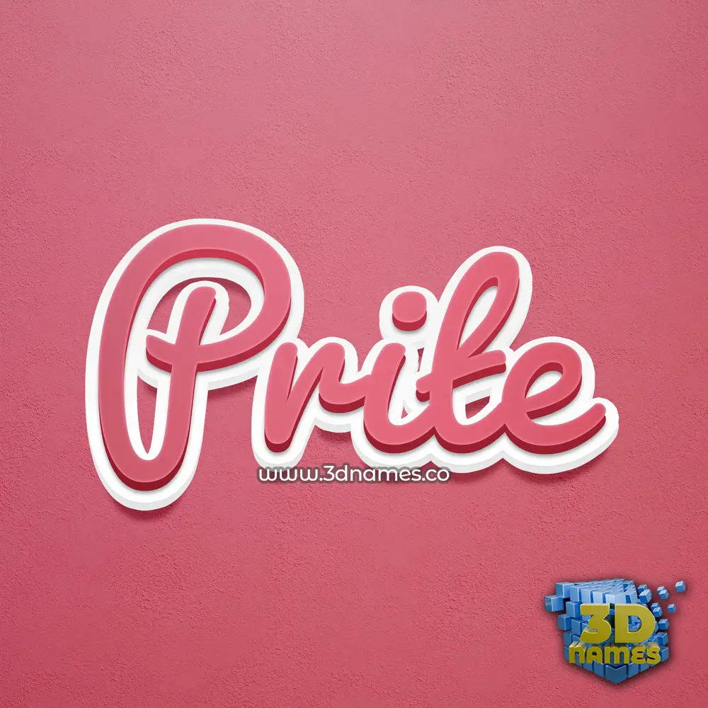 prite in Red Scribble style - 3D name wallpaper