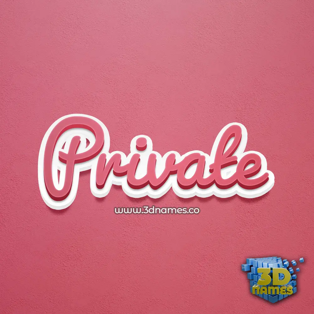 private in Red Scribble style - 3D name wallpaper