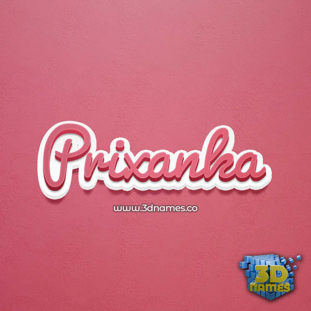 prixanka in Red Scribble style - 3D name wallpaper