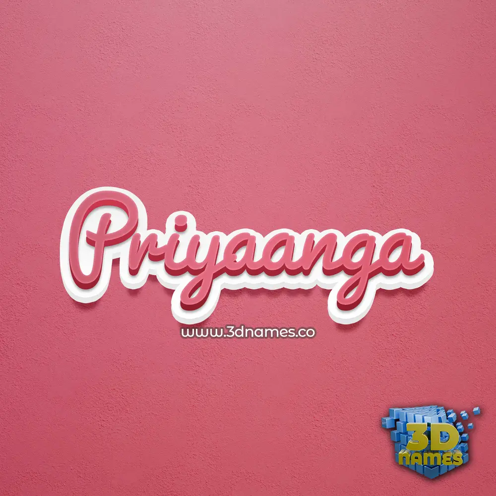 priyaanga in Red Scribble style - 3D name wallpaper