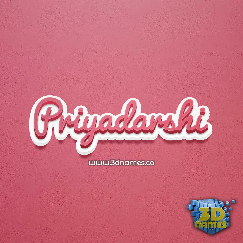 priyadarshi in Red Scribble style - 3D name wallpaper