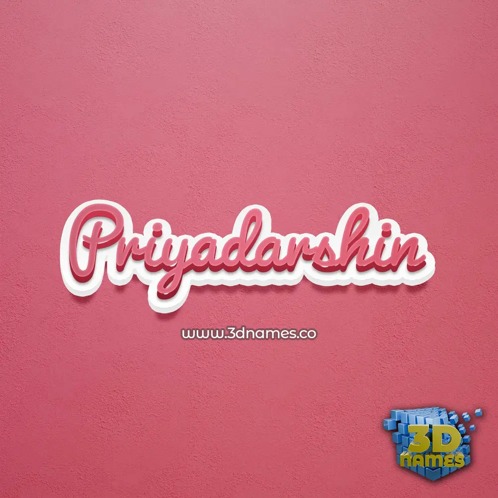 priyadarshin in Red Scribble style - 3D name wallpaper