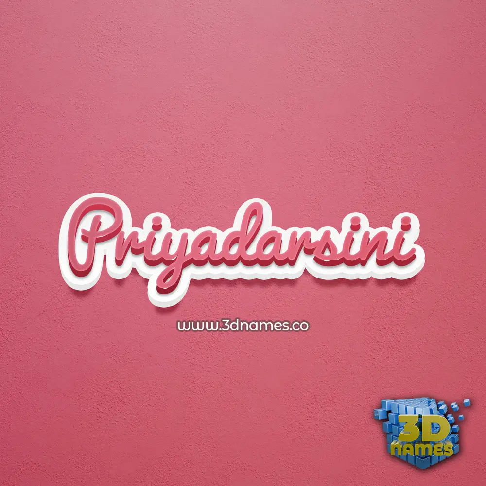 priyadarsini in Red Scribble style - 3D name wallpaper