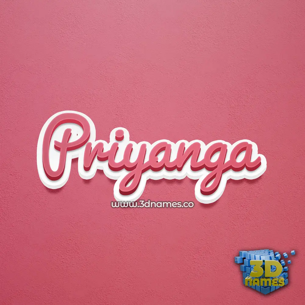 priyanga in Red Scribble style - 3D name wallpaper