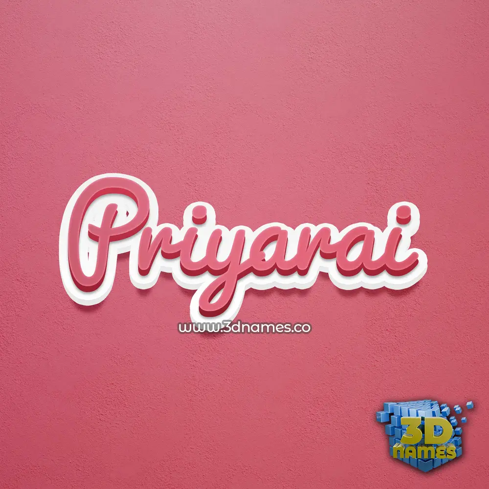 priyarai in Red Scribble style - 3D name wallpaper