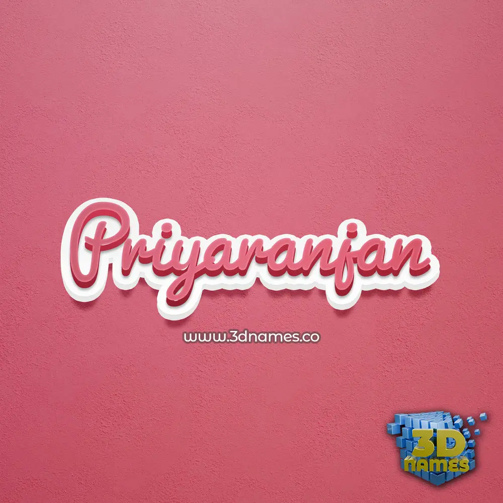 priyaranjan in Red Scribble style - 3D name wallpaper