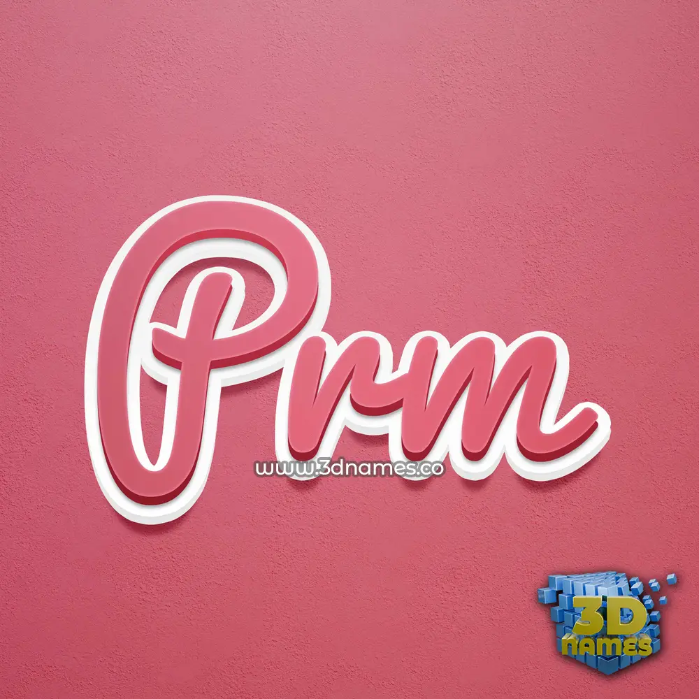 prm in Red Scribble style - 3D name wallpaper