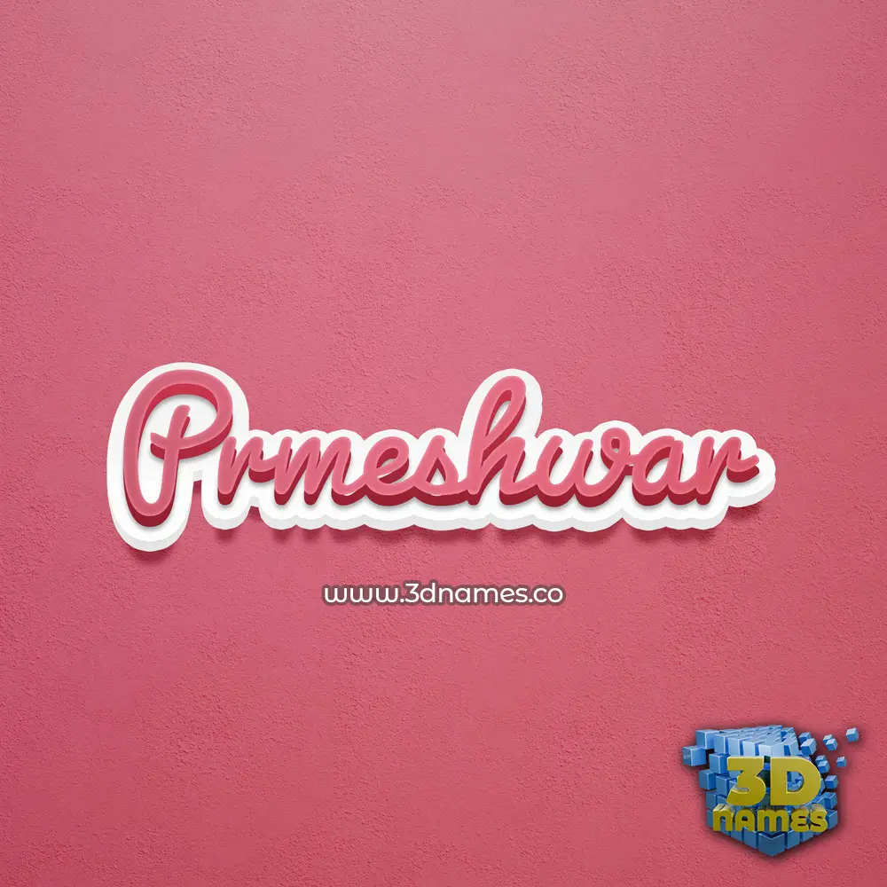 prmeshwar in Red Scribble style - 3D name wallpaper