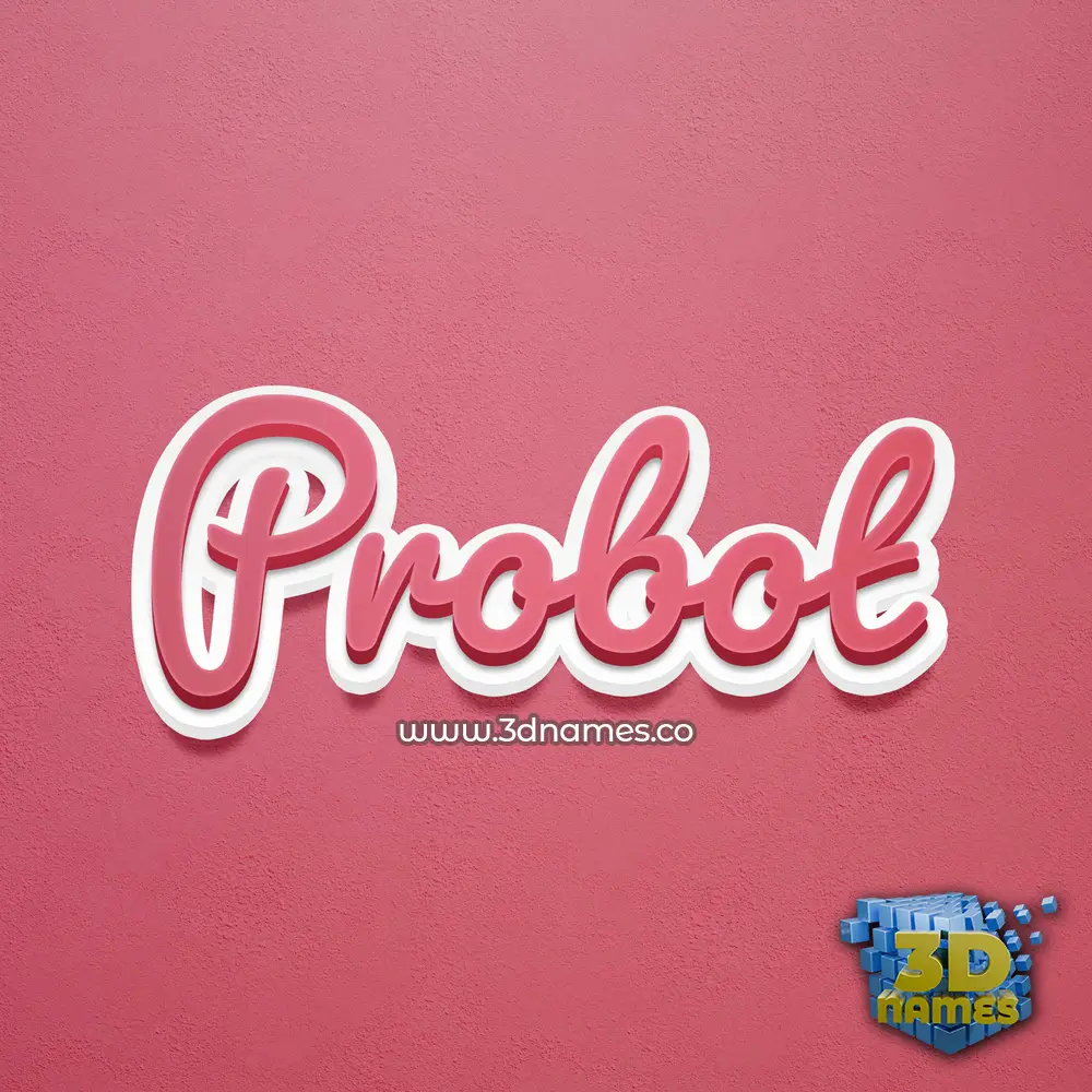 probot in Red Scribble style - 3D name wallpaper