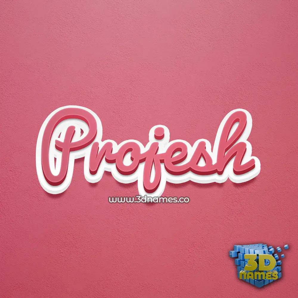 projesh in Red Scribble style - 3D name wallpaper