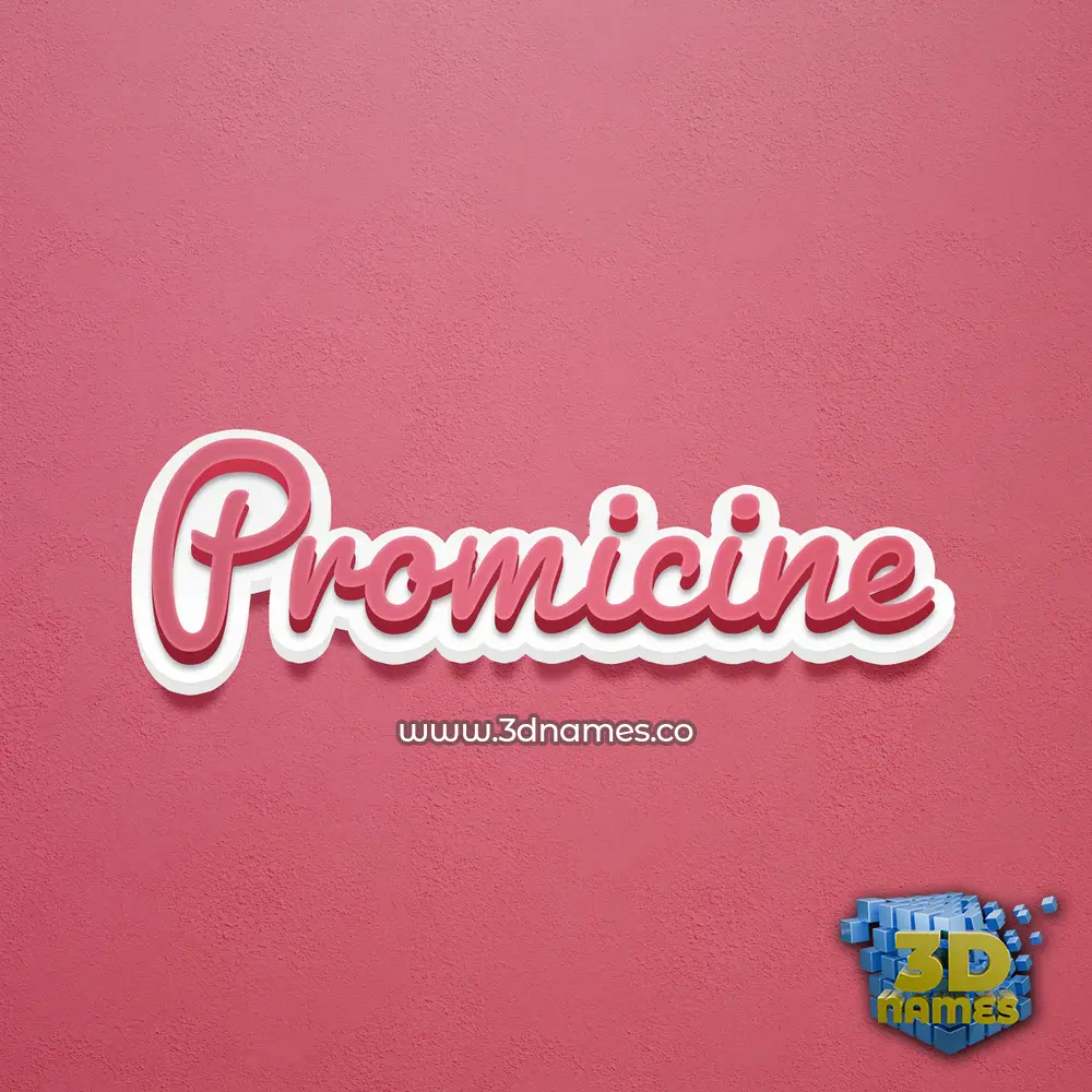 promicine in Red Scribble style - 3D name wallpaper
