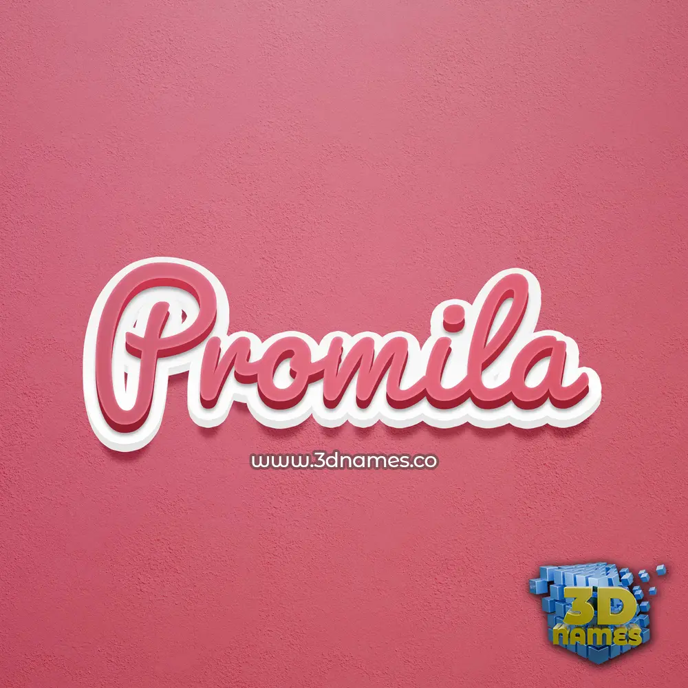 promila in Red Scribble style - 3D name wallpaper
