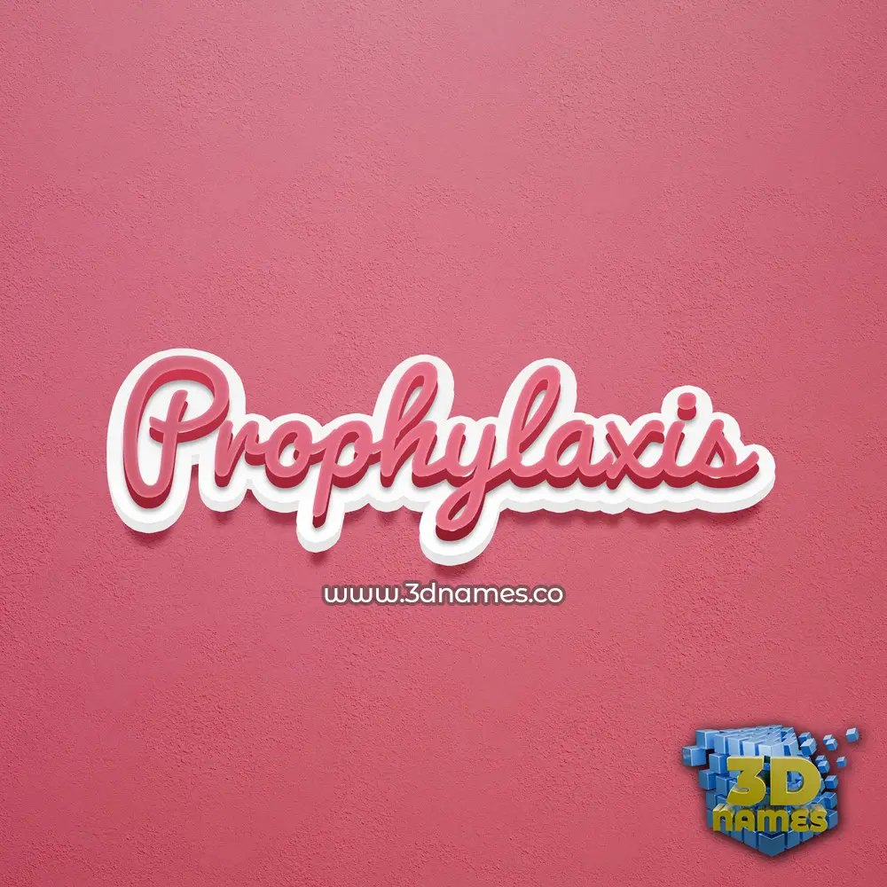prophylaxis in Red Scribble style - 3D name wallpaper