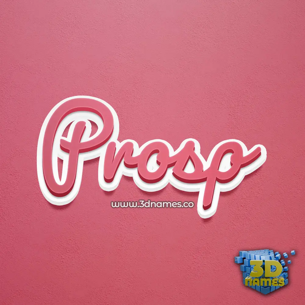prosp in Red Scribble style - 3D name wallpaper