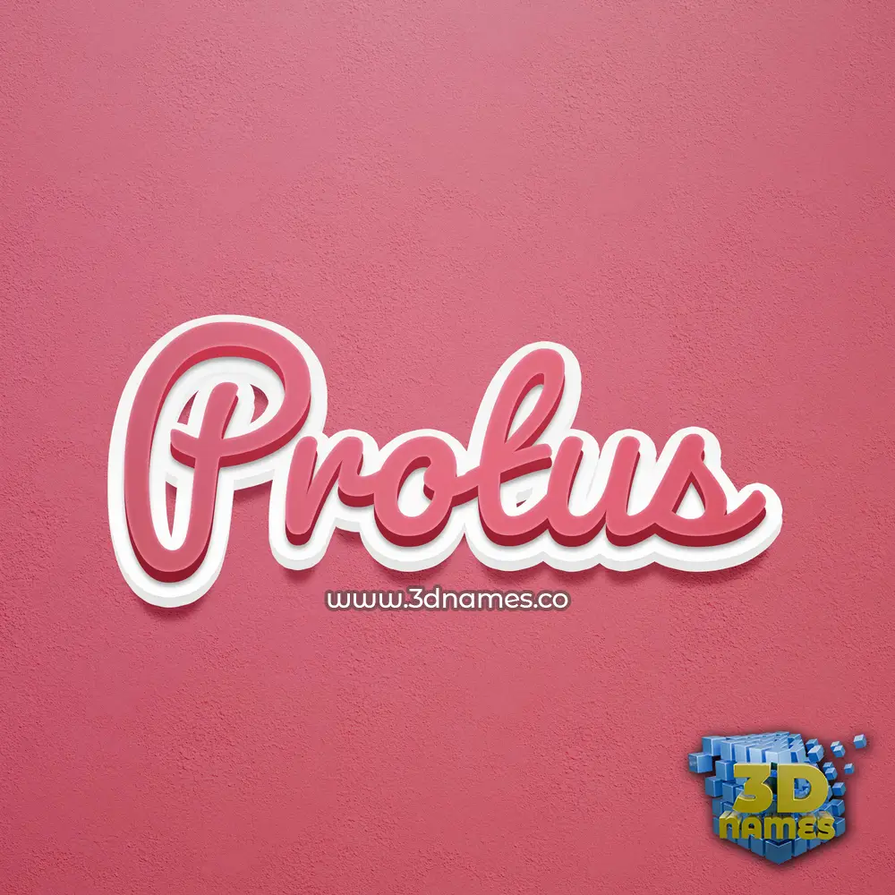 protus in Red Scribble style - 3D name wallpaper