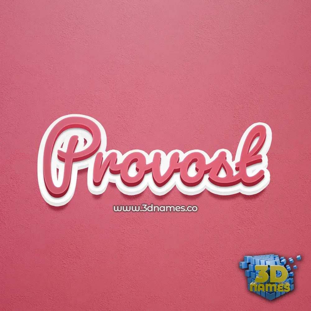 provost in Red Scribble style - 3D name wallpaper