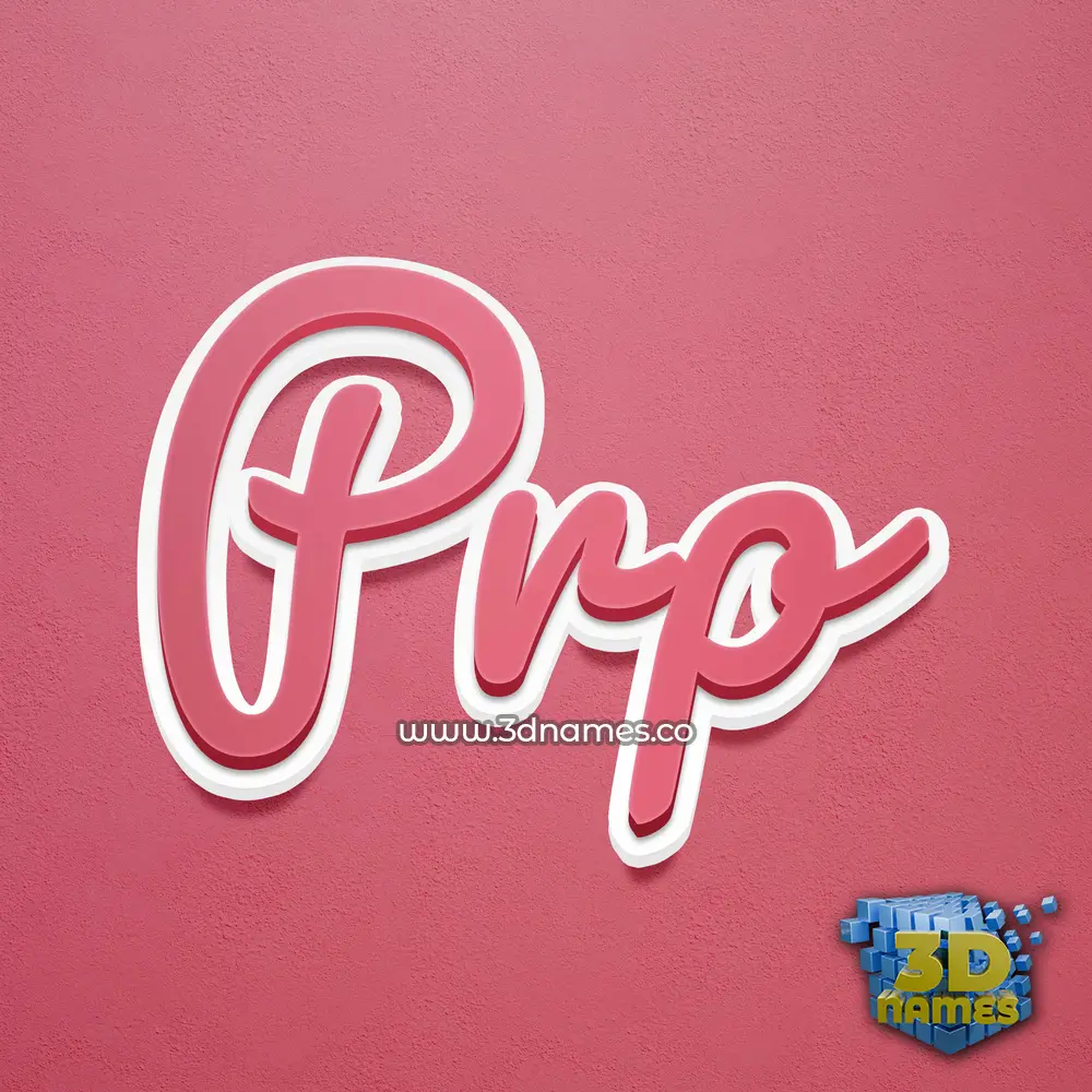 prp in Red Scribble style - 3D name wallpaper