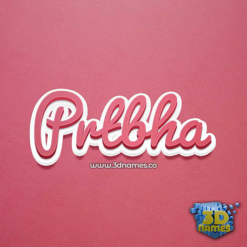 prtbha in Red Scribble style - 3D name wallpaper