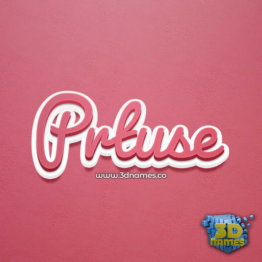 prtuse in Red Scribble style - 3D name wallpaper