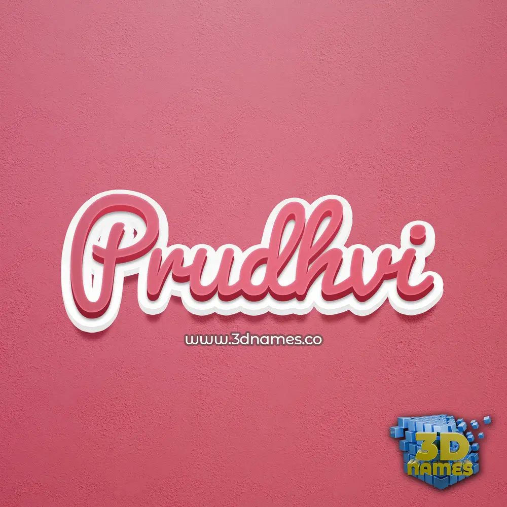 prudhvi in Red Scribble style - 3D name wallpaper