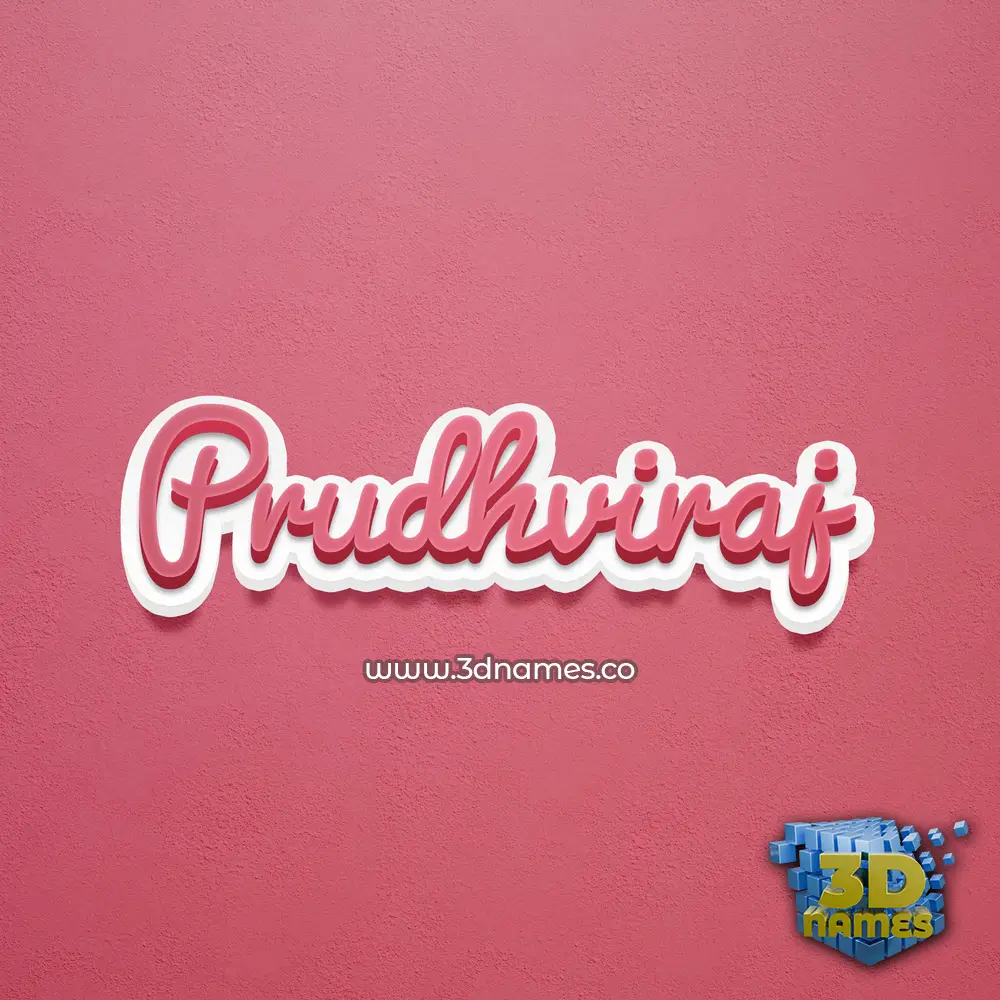 prudhviraj in Red Scribble style - 3D name wallpaper