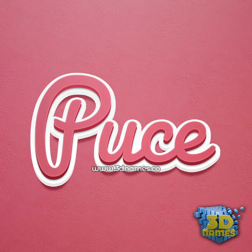 puce in Red Scribble style - 3D name wallpaper