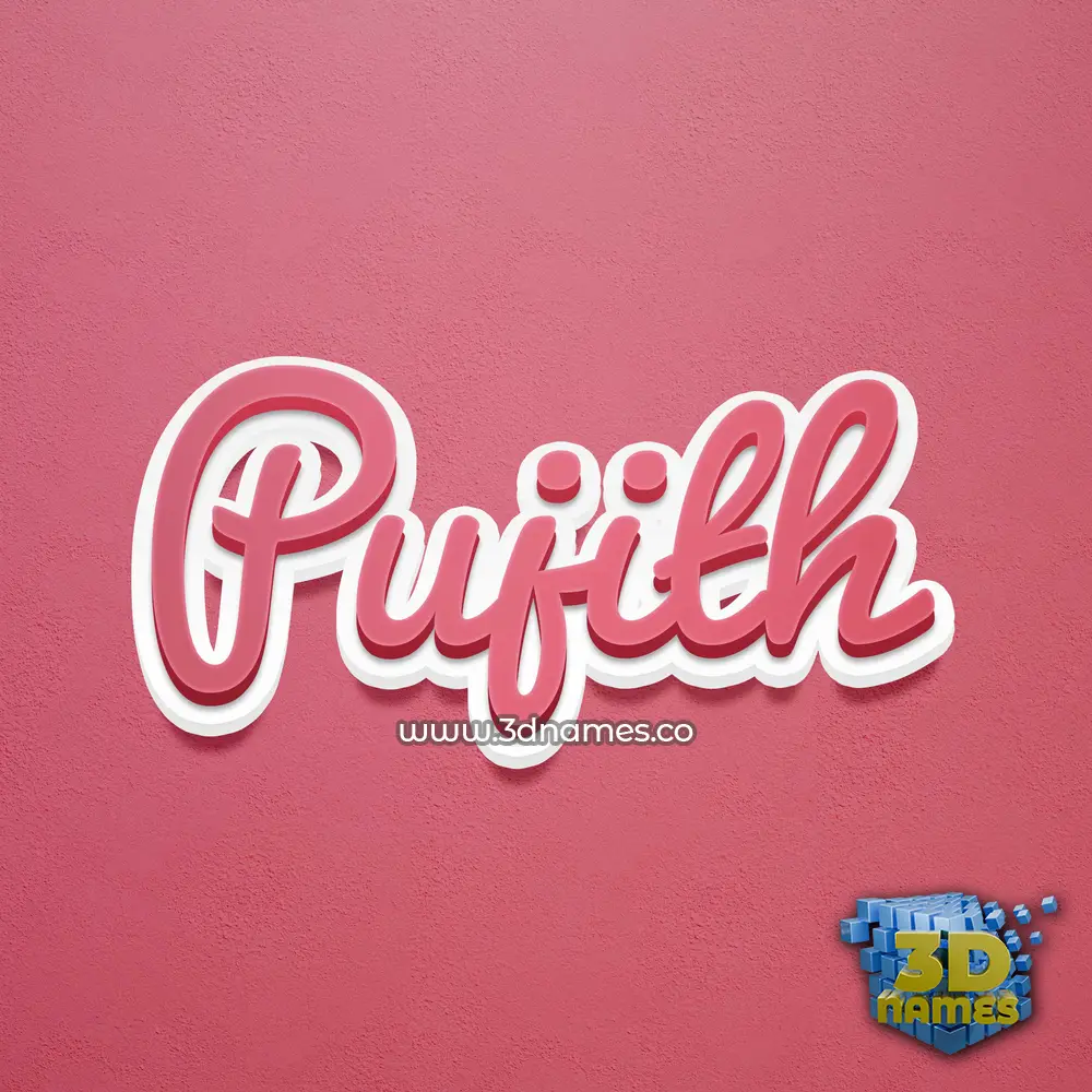 pujith in Red Scribble style - 3D name wallpaper