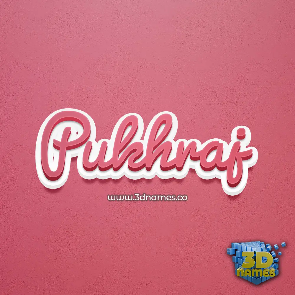 pukhraj in Red Scribble style - 3D name wallpaper