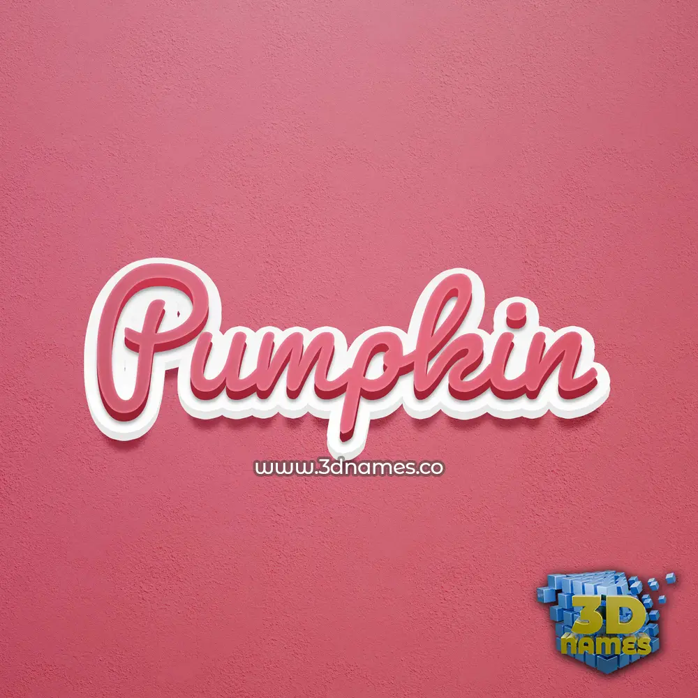 pumpkin in Red Scribble style - 3D name wallpaper