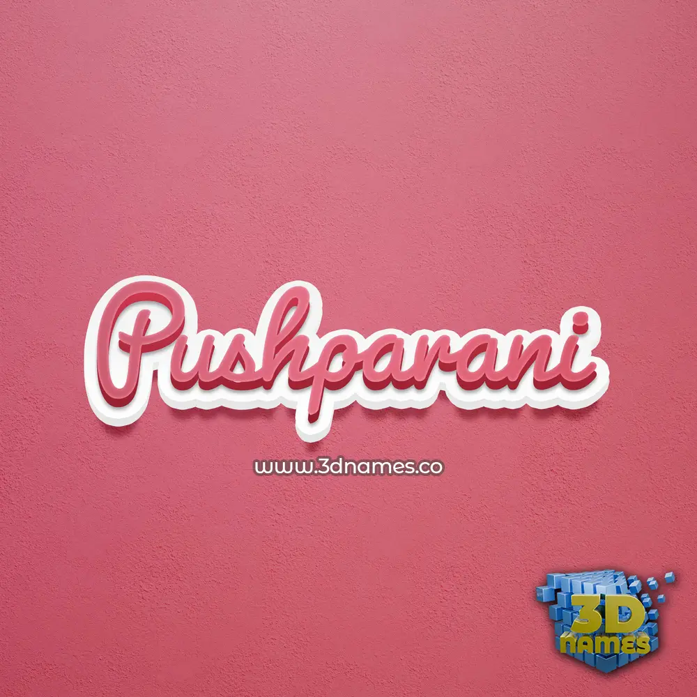pushparani in Red Scribble style - 3D name wallpaper