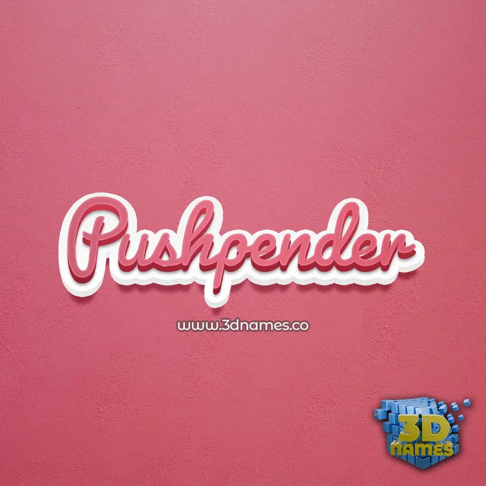 pushpender in Red Scribble style - 3D name wallpaper